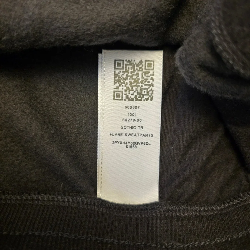 NWT True Religion Black Gold Gothic Logo Flare Sweatpant Y2K Bell Bottom Joggers - Picture 12 of 13